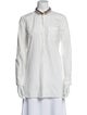Marni Mock Neck Long Sleeve Button-Up Top