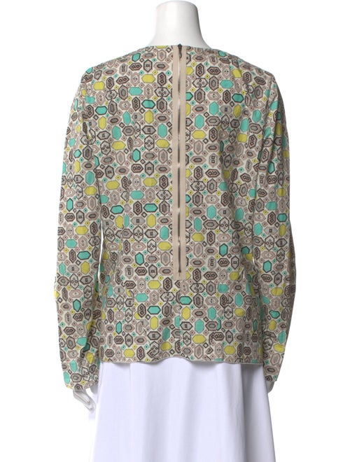 Marni Printed Crew Neck Button-Up Top