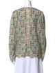 Marni Printed Crew Neck Button-Up Top