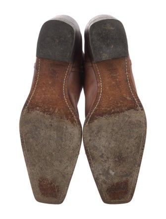 Marni Leather Colorblock Pattern Western Boots