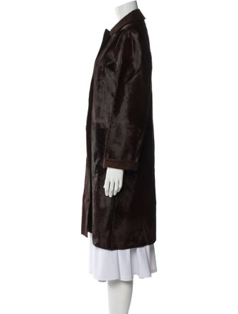 Marni Leather Faux Fur Coat