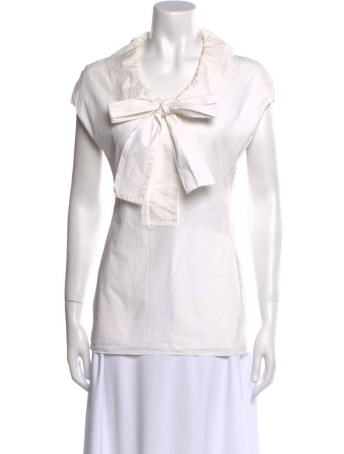 Marni Tie Neck Short Sleeve Blouse