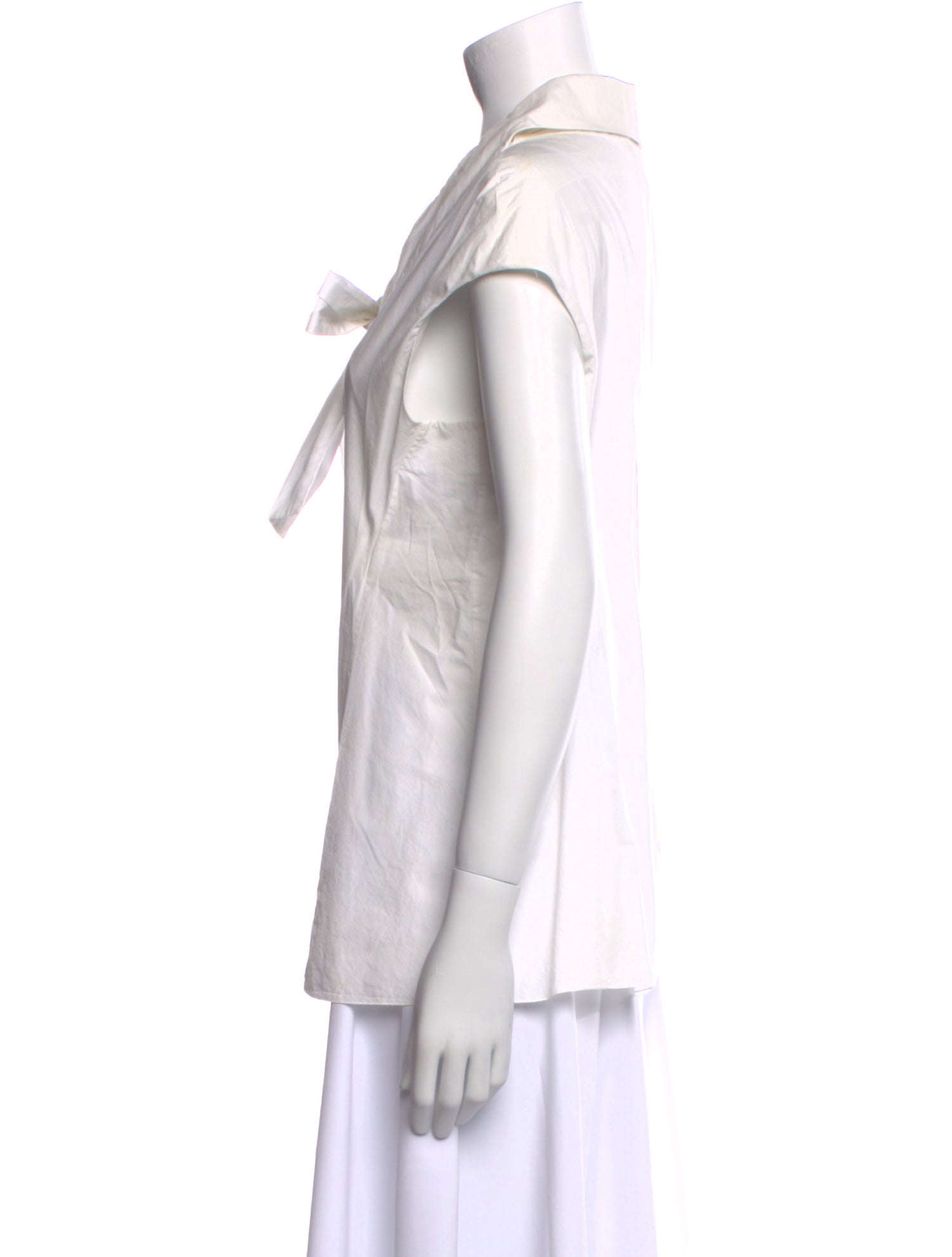 Marni Tie Neck Short Sleeve Blouse