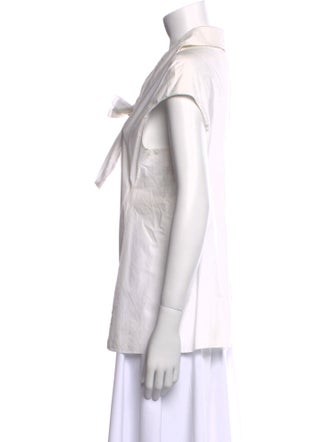 Marni Tie Neck Short Sleeve Blouse