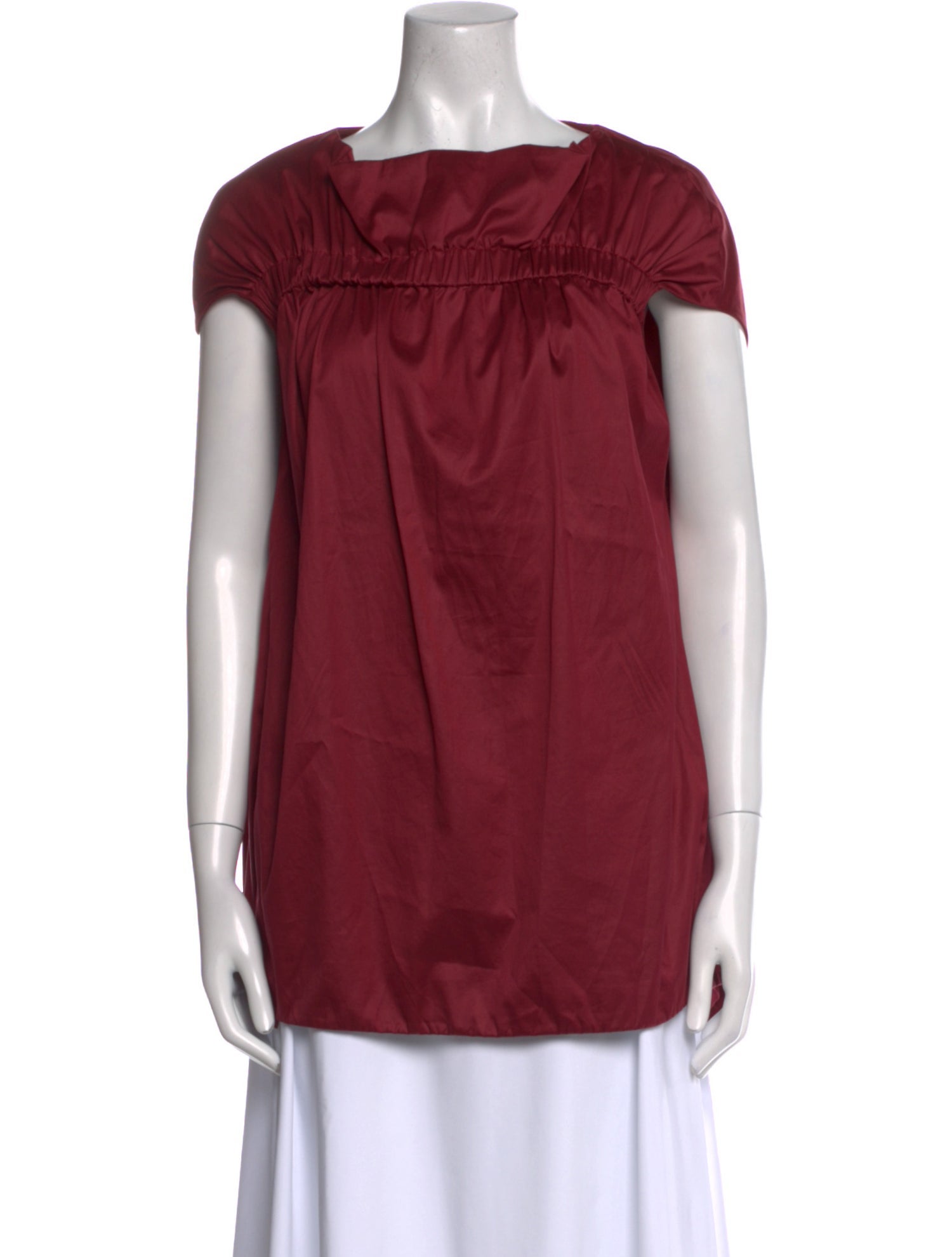 Marni Square Neckline Short Sleeve Blouse