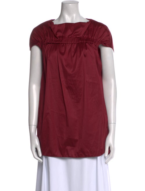 Marni Square Neckline Short Sleeve Blouse