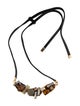 Marni Crystal, Resin & Leather Collar Necklace