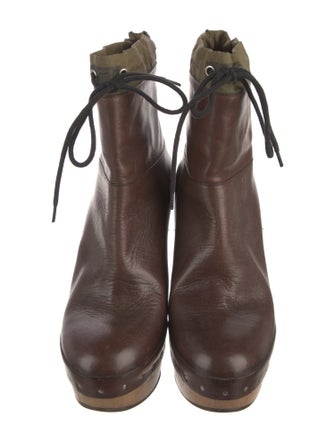 Marni Leather Colorblock Pattern Boots