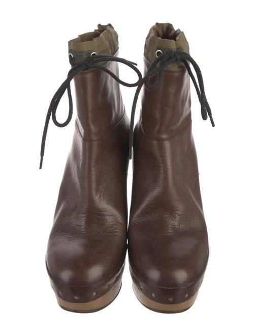 Marni Leather Colorblock Pattern Boots