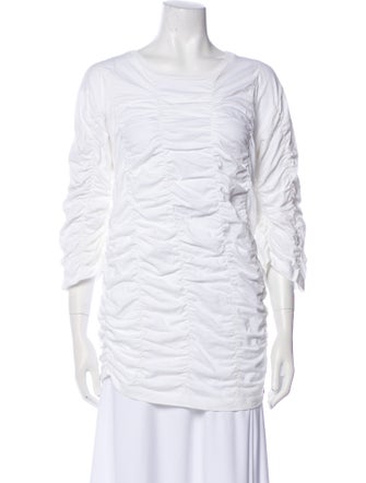 Marni Scoop Neck Three-Quarter Sleeve Tunic