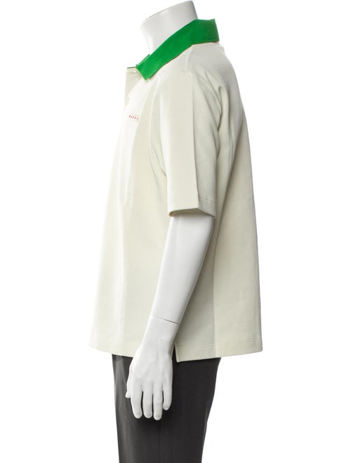 Marni Colorblock Pattern Collar Polo Shirt