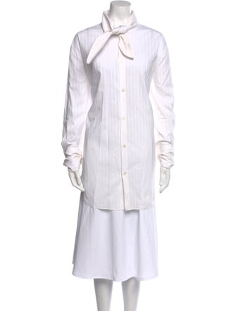 Marni Striped Long Sleeve Button-Up Top