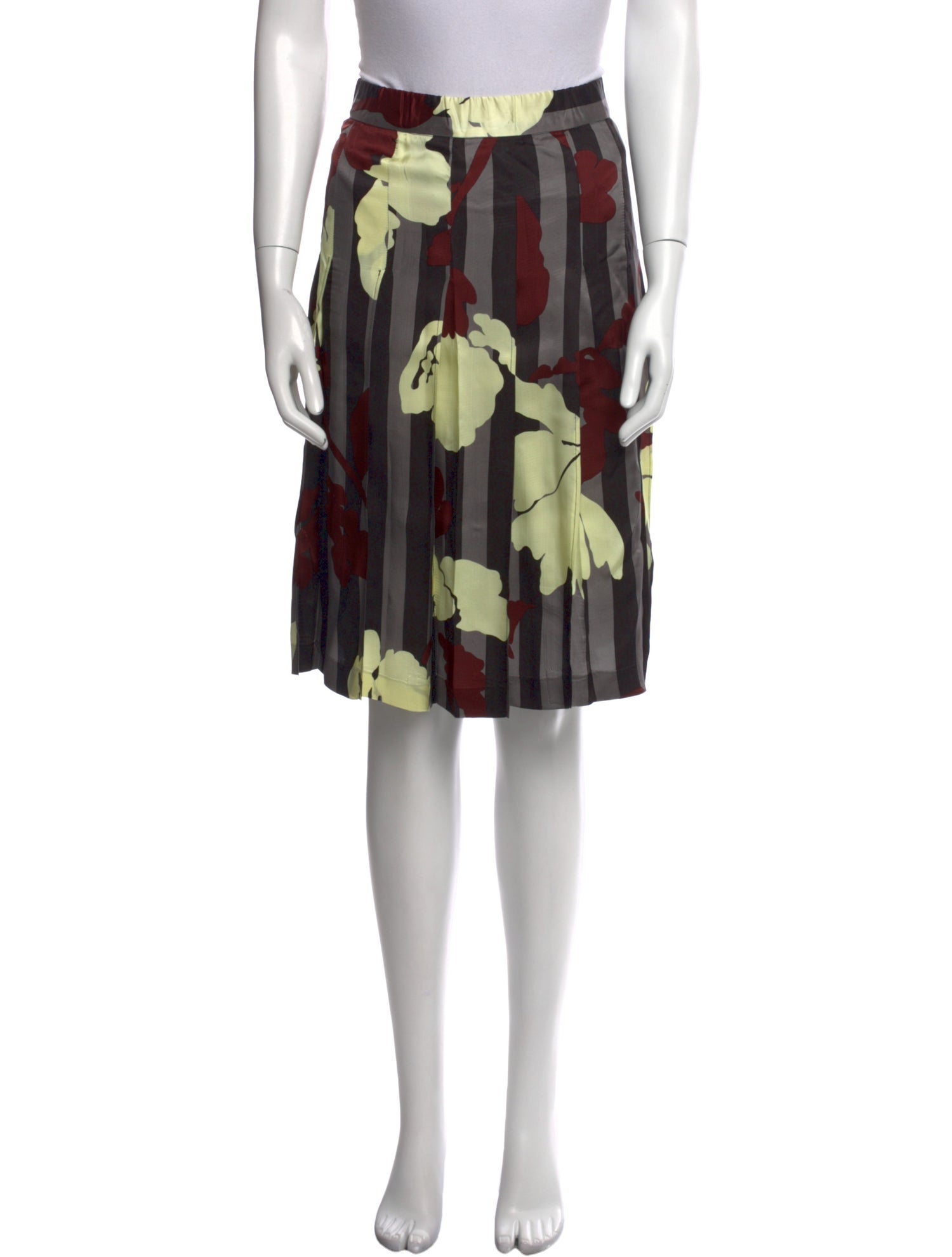 Marni Floral Print Knee-Length Skirt