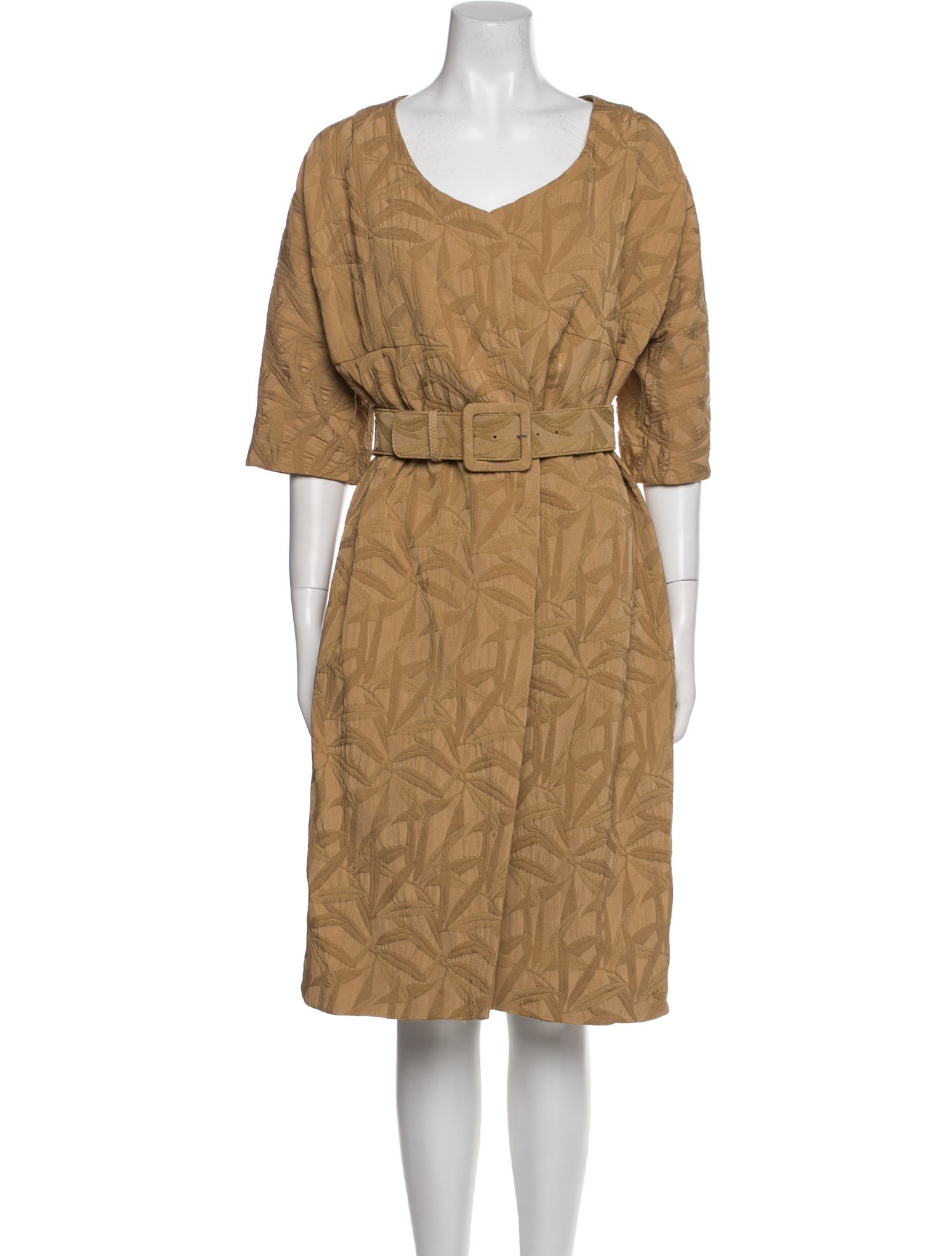 Marni V-Neck Midi Length Dress