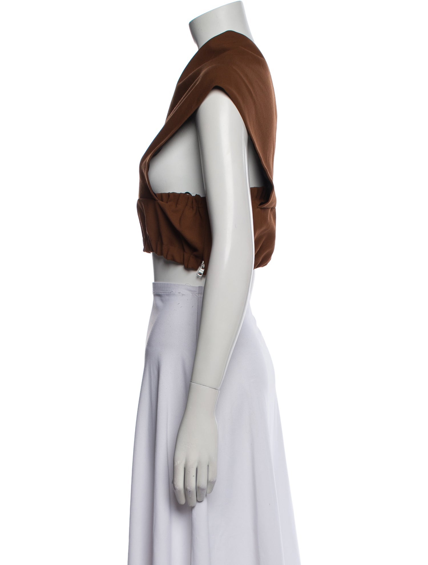 Marni One-Shoulder Short Sleeve Crop Top