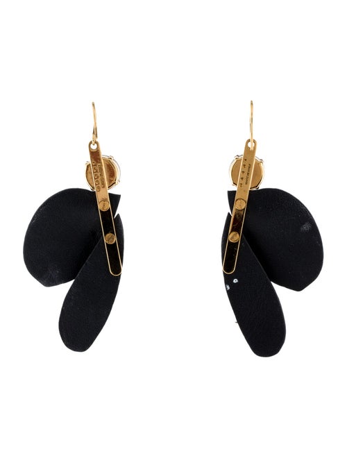 Marni Crystal & Leather Drop Earrings