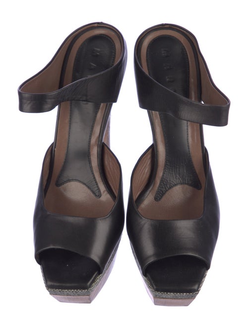 Marni Leather Slingback Sandals