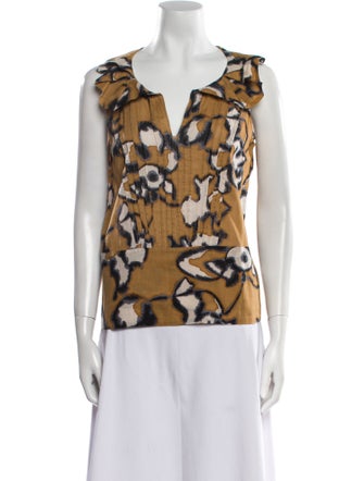 Marni Printed V-Neck Top