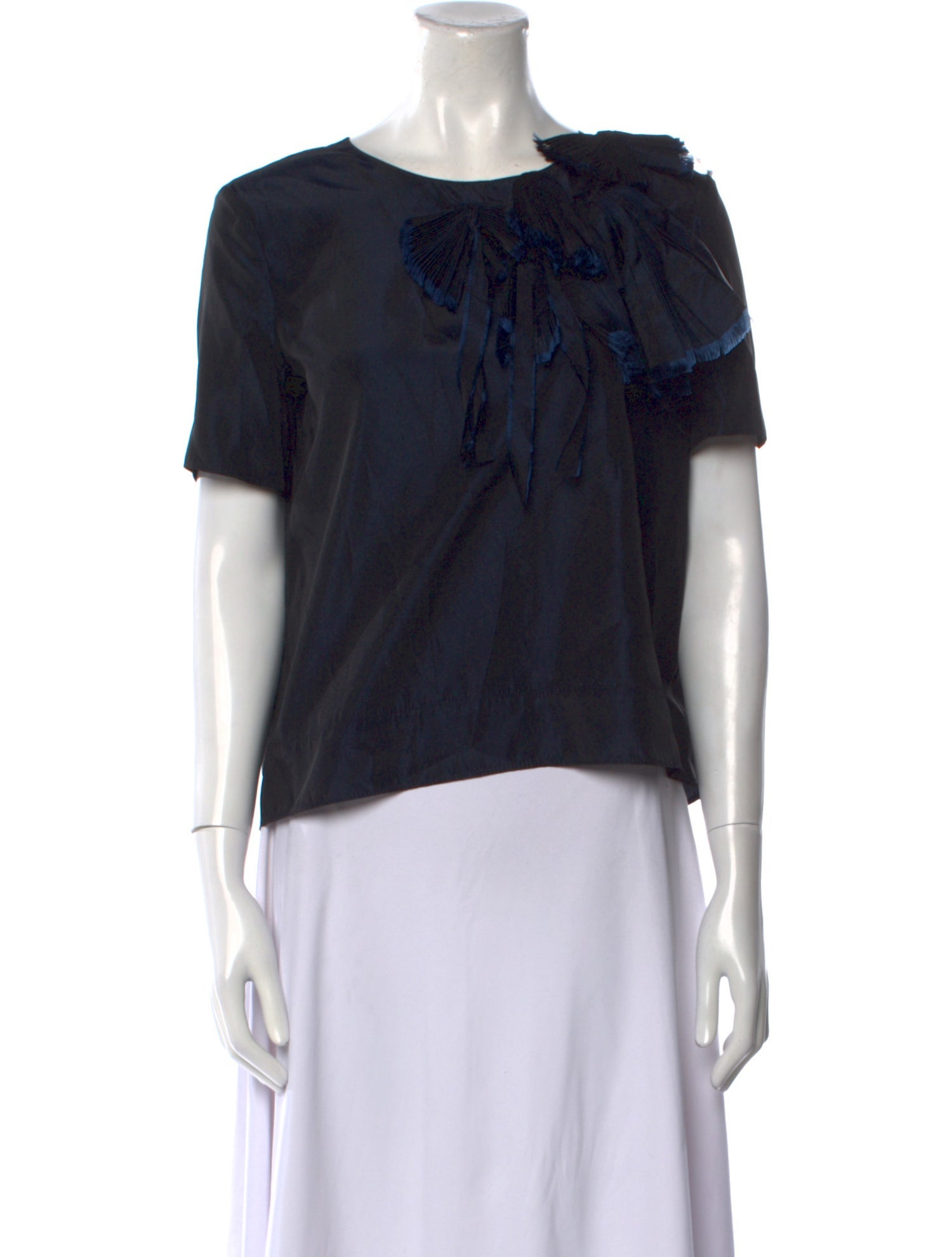Marni Bateau Neckline Short Sleeve Blouse