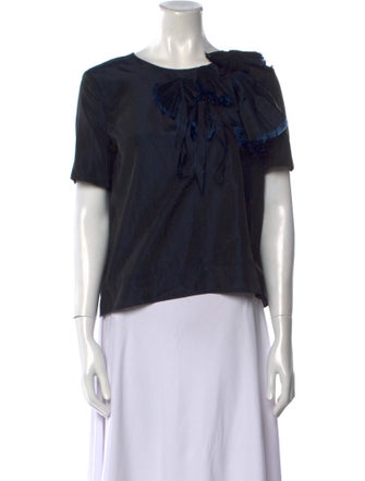 Marni Bateau Neckline Short Sleeve Blouse