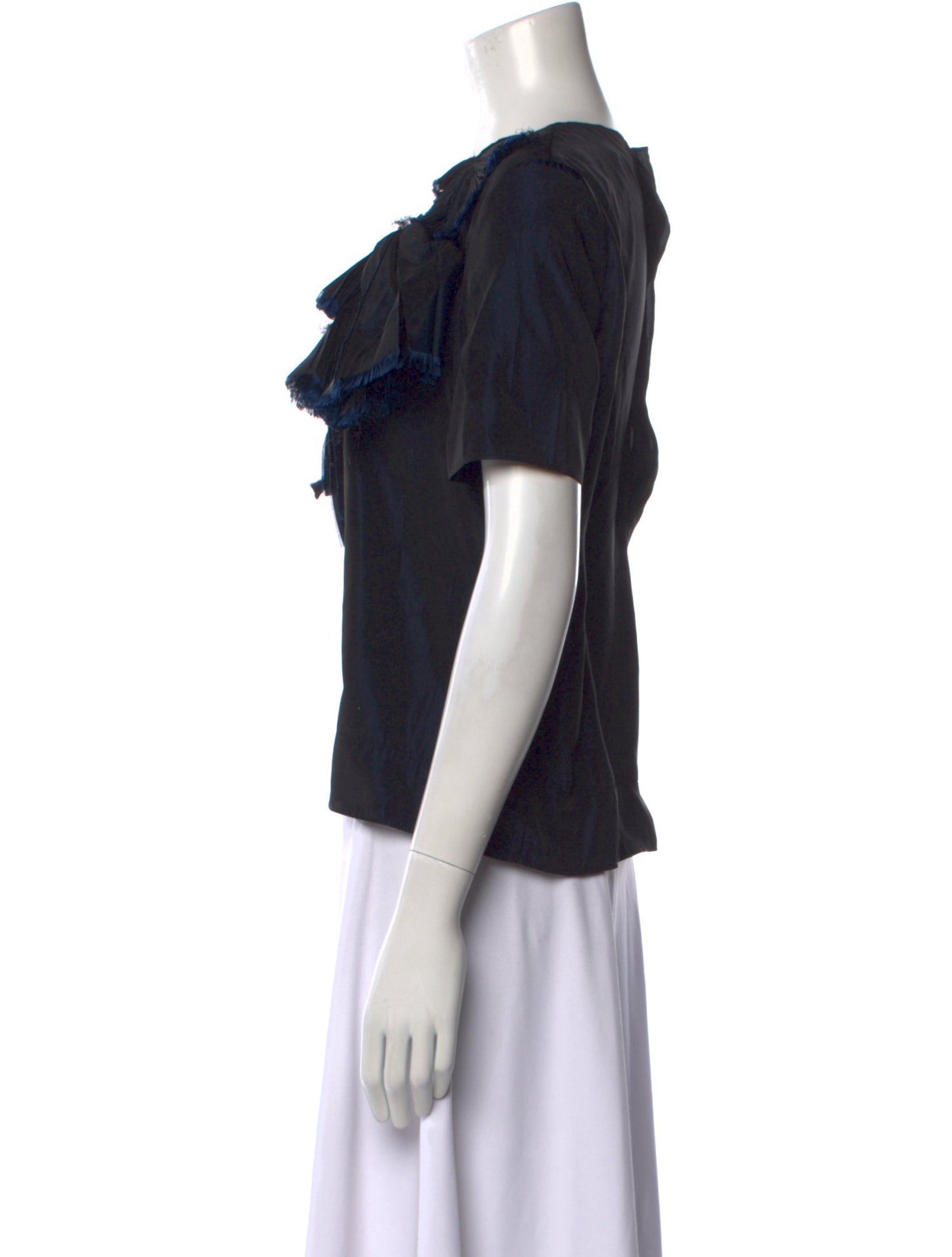 Marni Bateau Neckline Short Sleeve Blouse