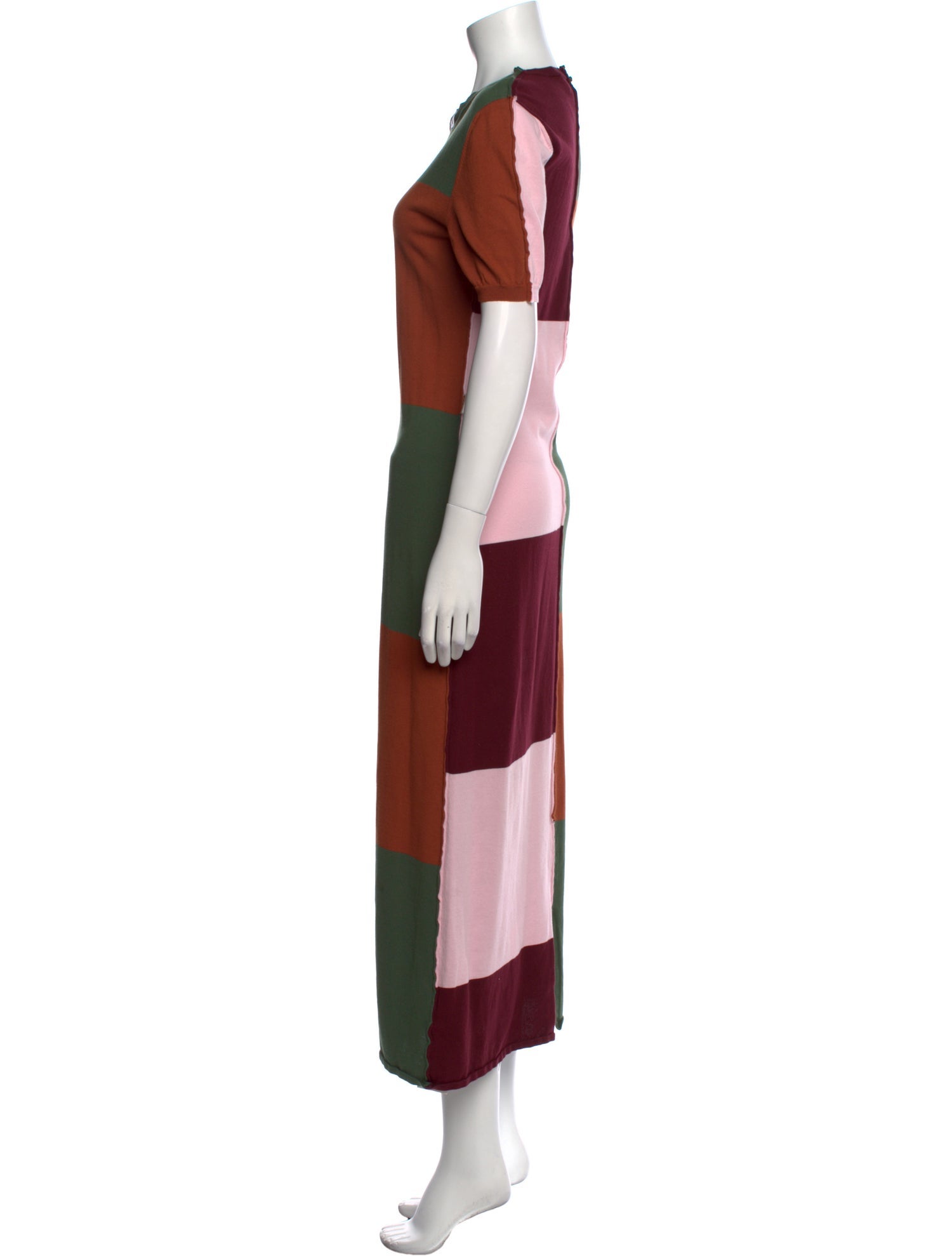 Marni Colorblock Pattern Midi Length Dress