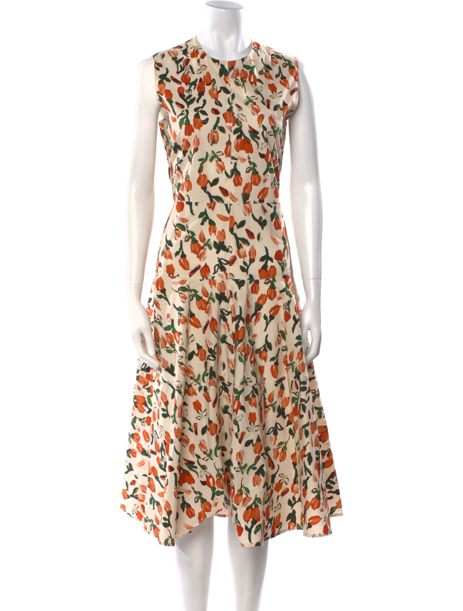 Marni Floral Print Midi Length Dress