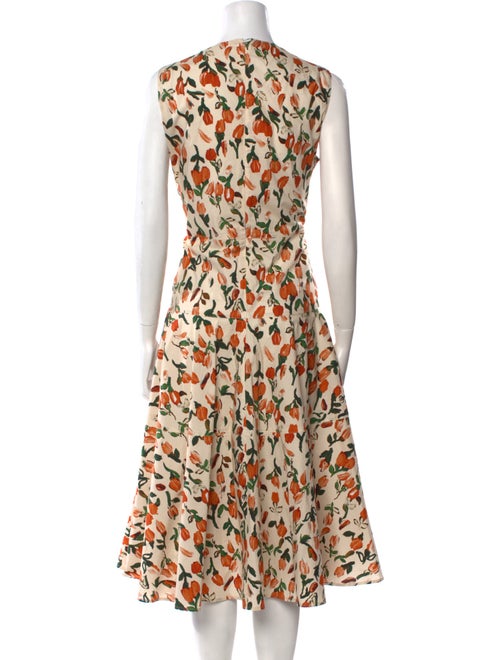 Marni Floral Print Midi Length Dress