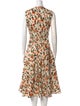 Marni Floral Print Midi Length Dress