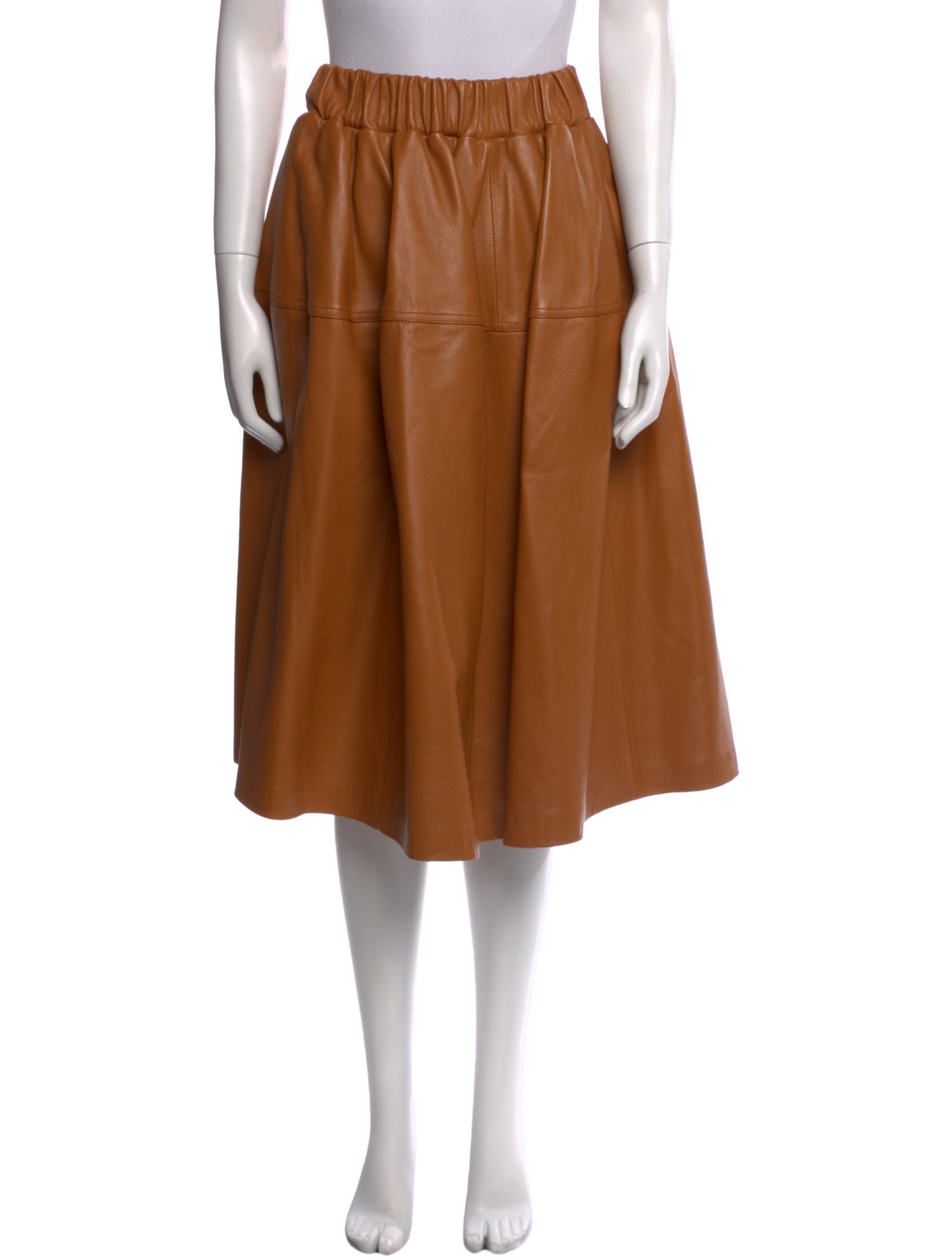Marni Lamb Leather Midi Length Skirt w/ Tags