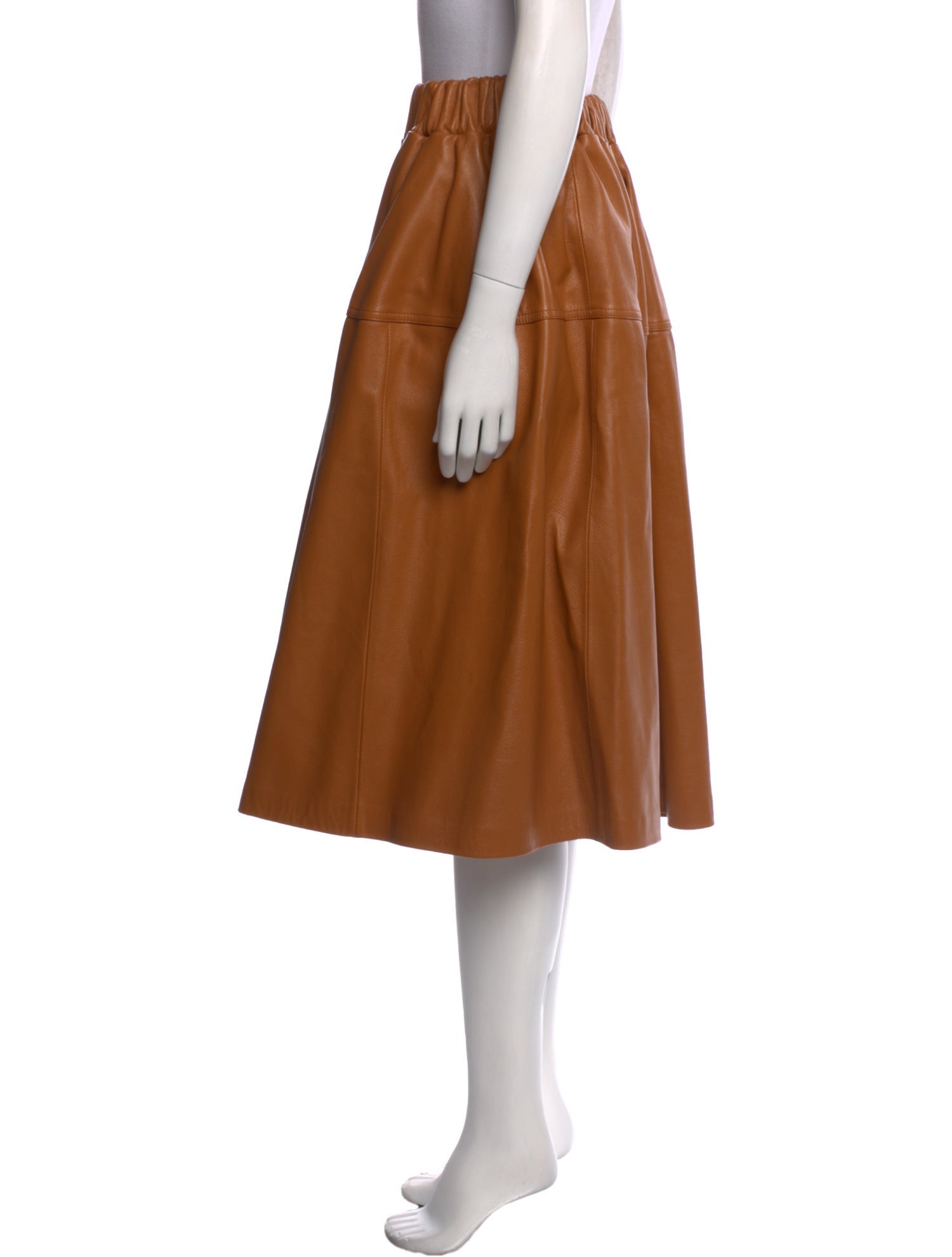 Marni Lamb Leather Midi Length Skirt w/ Tags