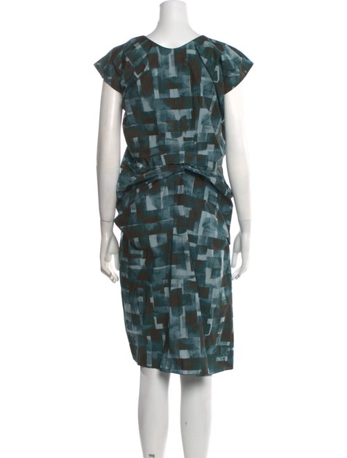 Marni Plaid Print Midi Length Dress