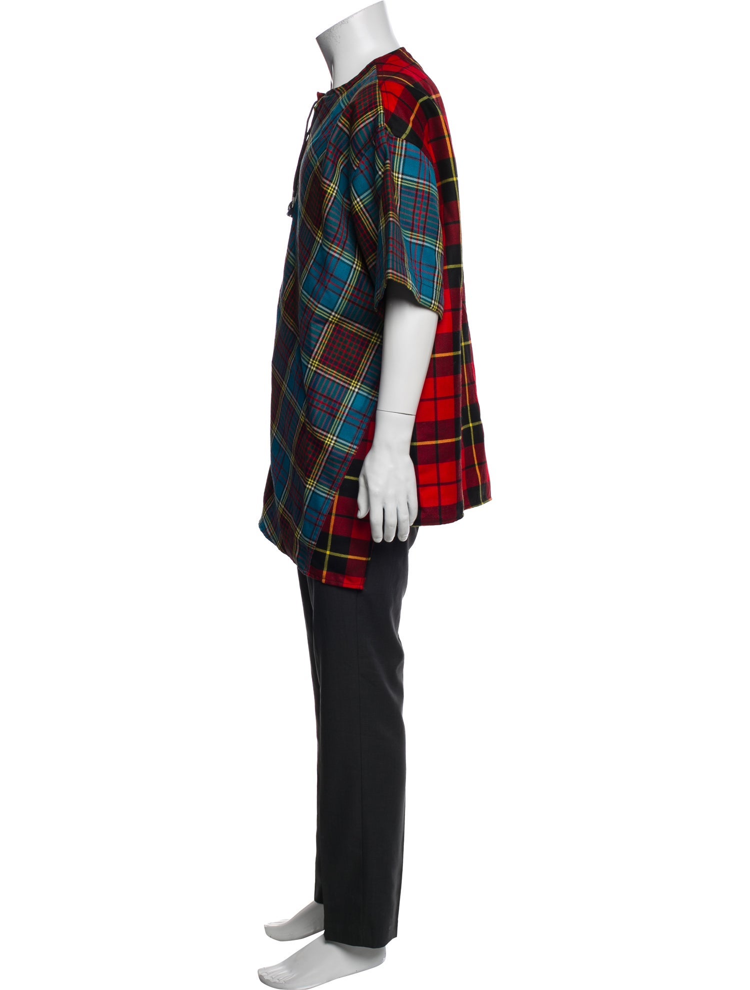 Marni Wool Plaid Print Henley