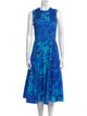 Marni Floral Print Midi Length Dress