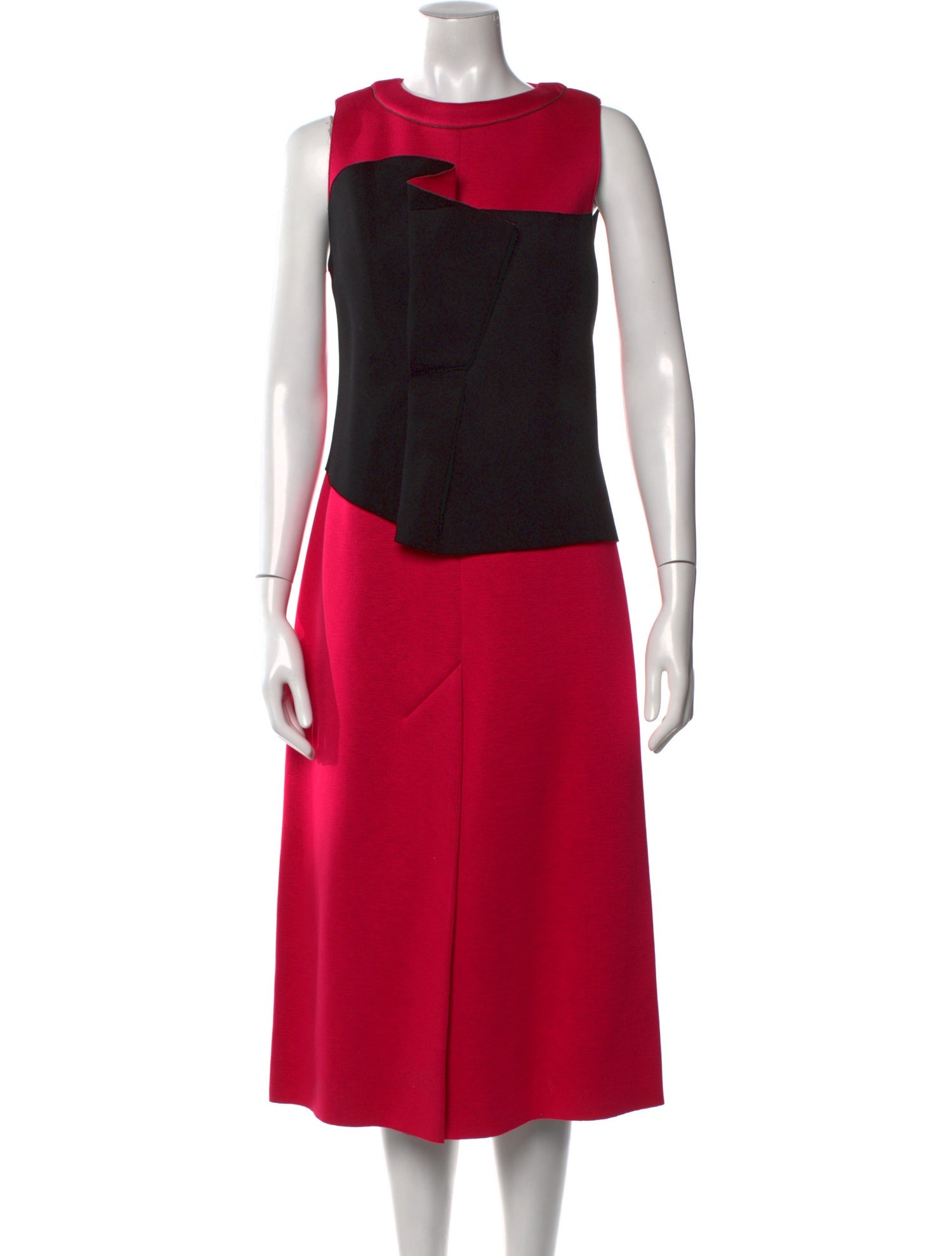 Marni Colorblock Pattern Midi Length Dress