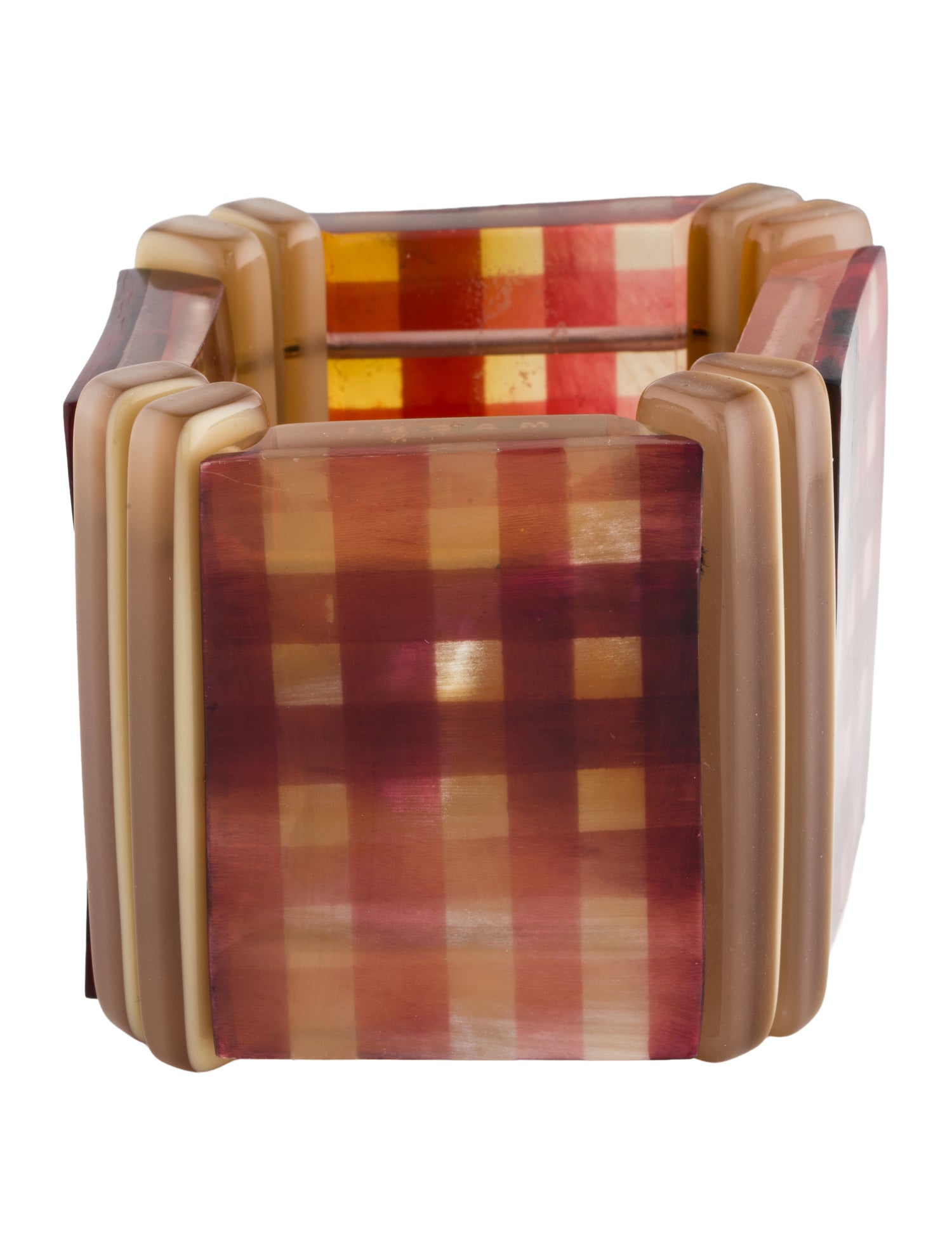 Marni Resin & Horn Stretch Bangle Bracelet