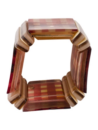 Marni Resin & Horn Stretch Bangle Bracelet