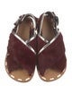 Marni Ponyhair Fur Trim Slingback Sandals