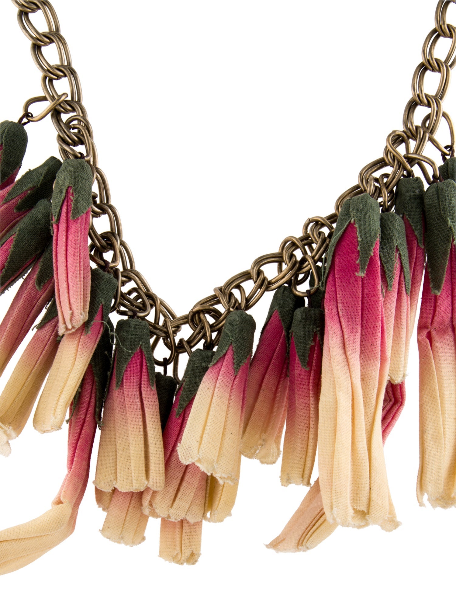 Marni Leather Flower Collar Necklace