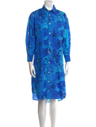 Marni Floral Print Knee-Length Dress