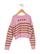 Marni Girls' Long Sleeve Cropped Knit Sweater