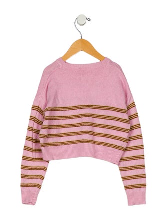 Marni Girls' Long Sleeve Cropped Knit Sweater