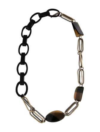 Marni Resin & Wood Chain Necklace