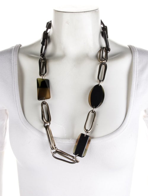 Marni Resin & Wood Chain Necklace
