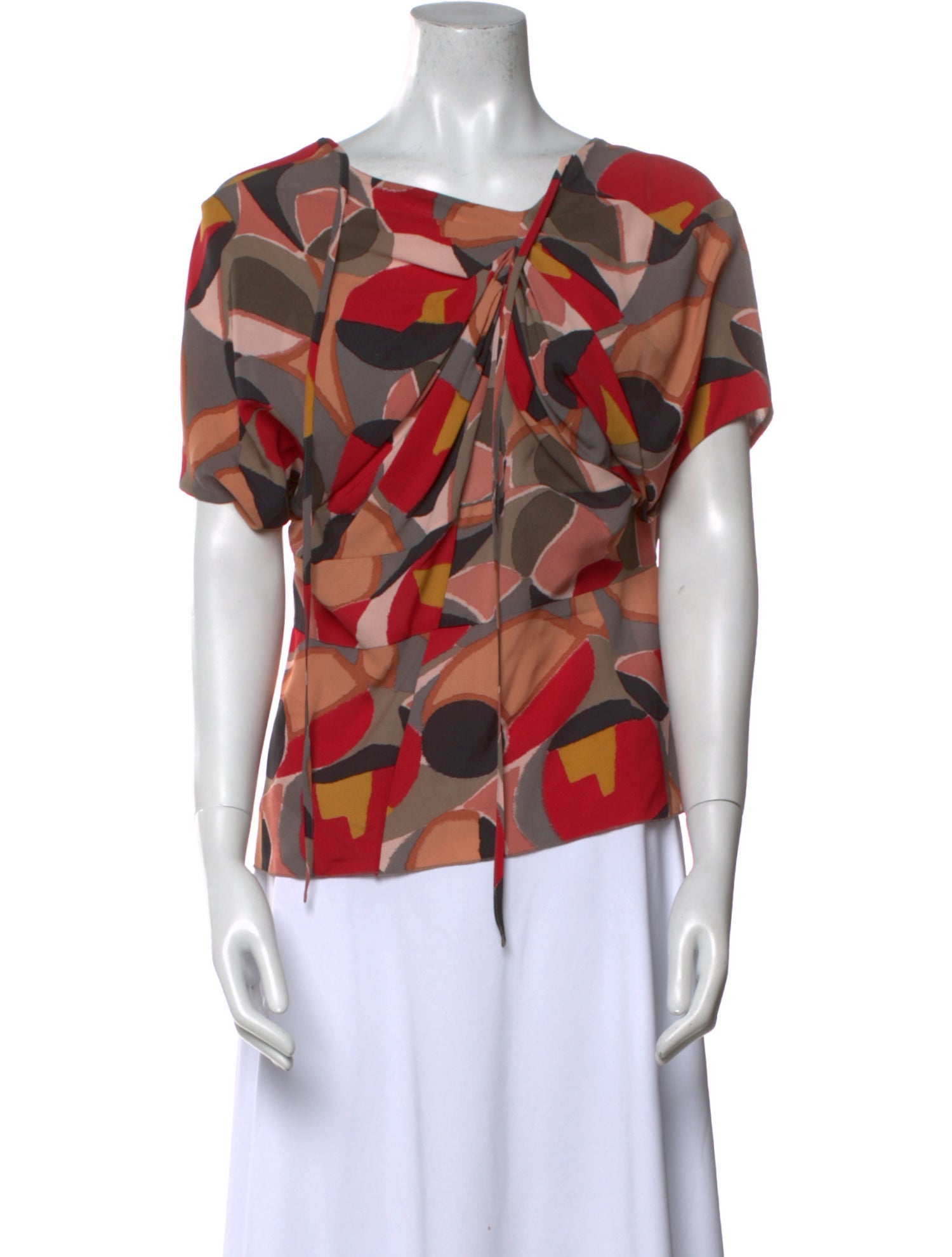 Marni Printed Square Neckline Blouse