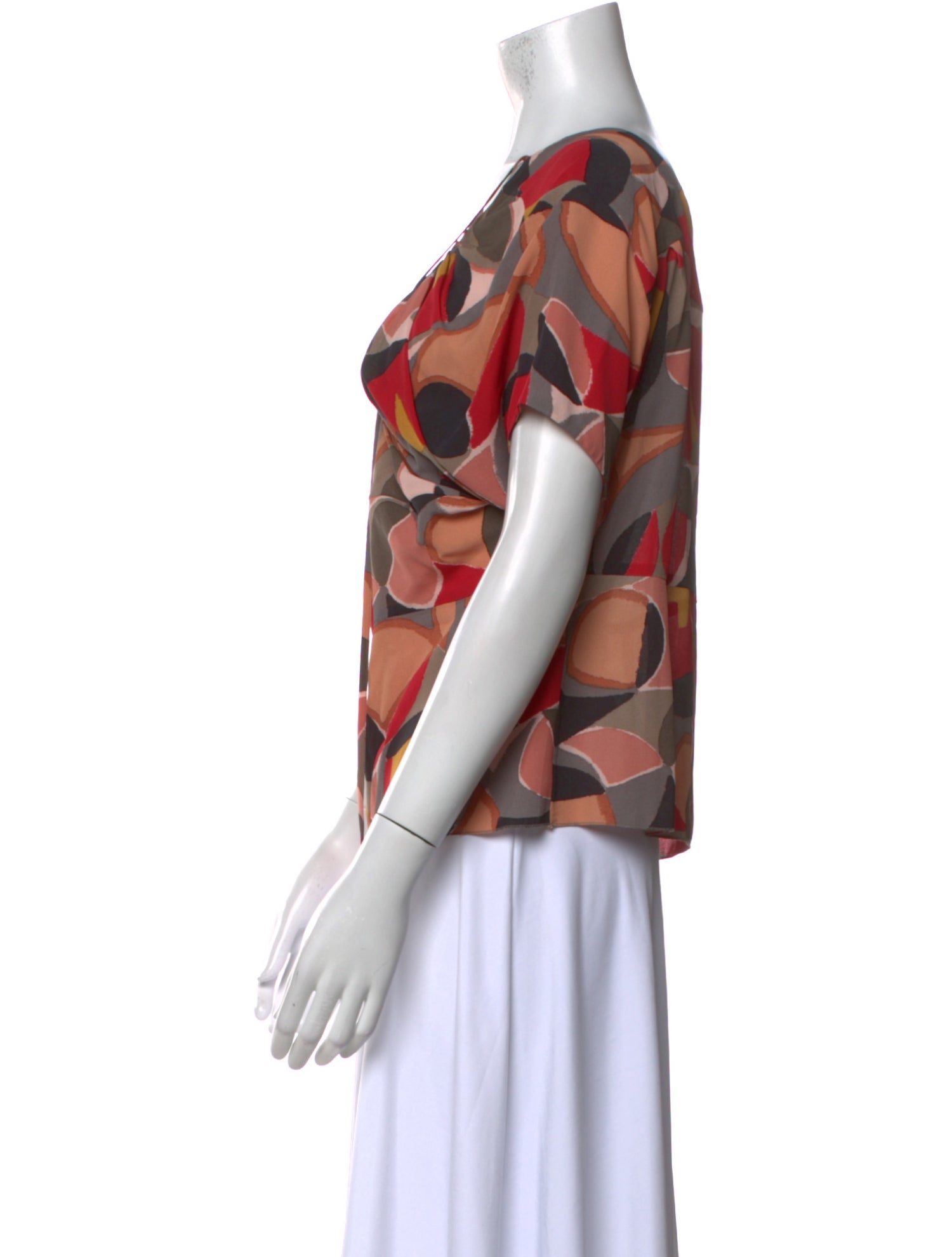 Marni Printed Square Neckline Blouse