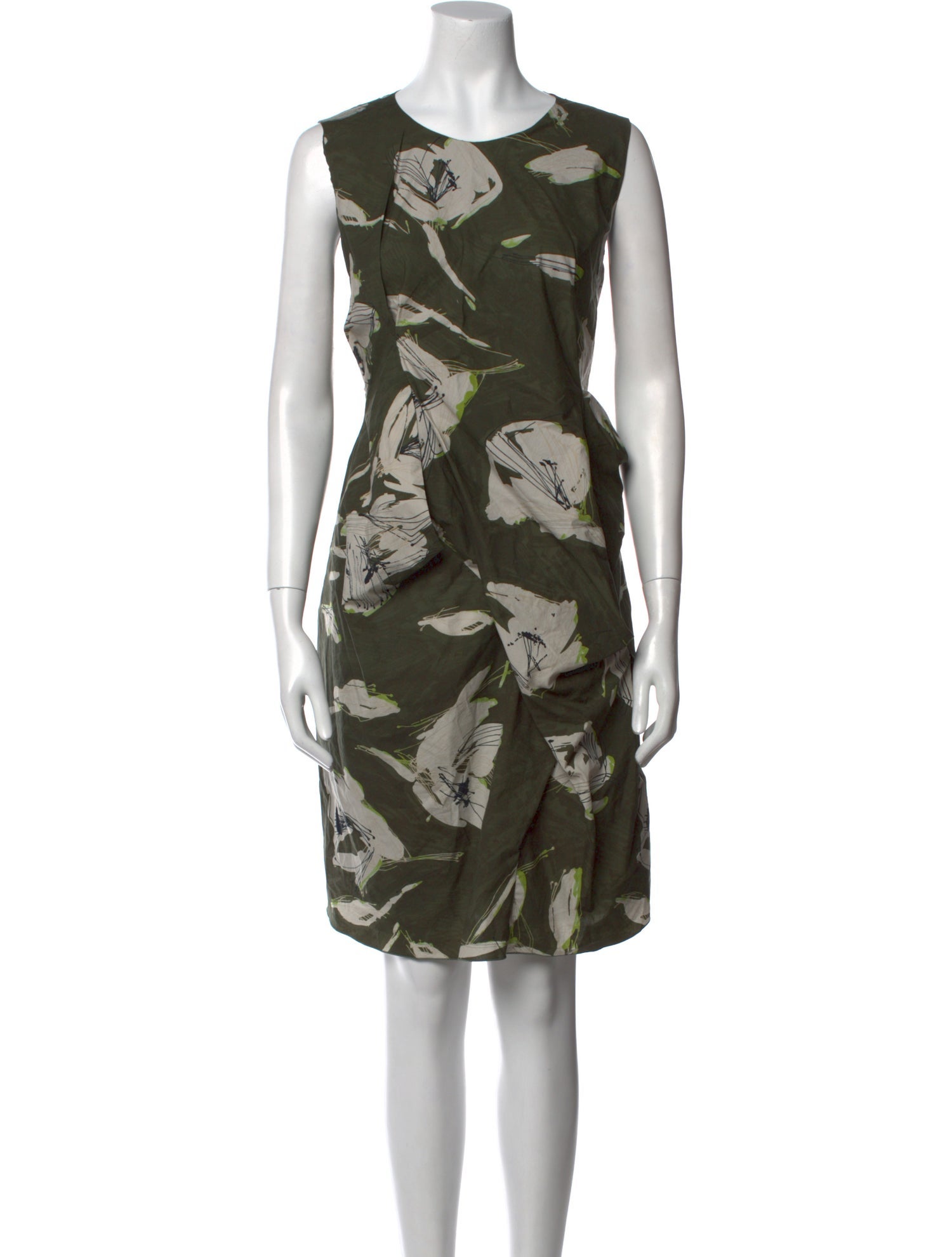 Marni Floral Print Knee-Length Dress
