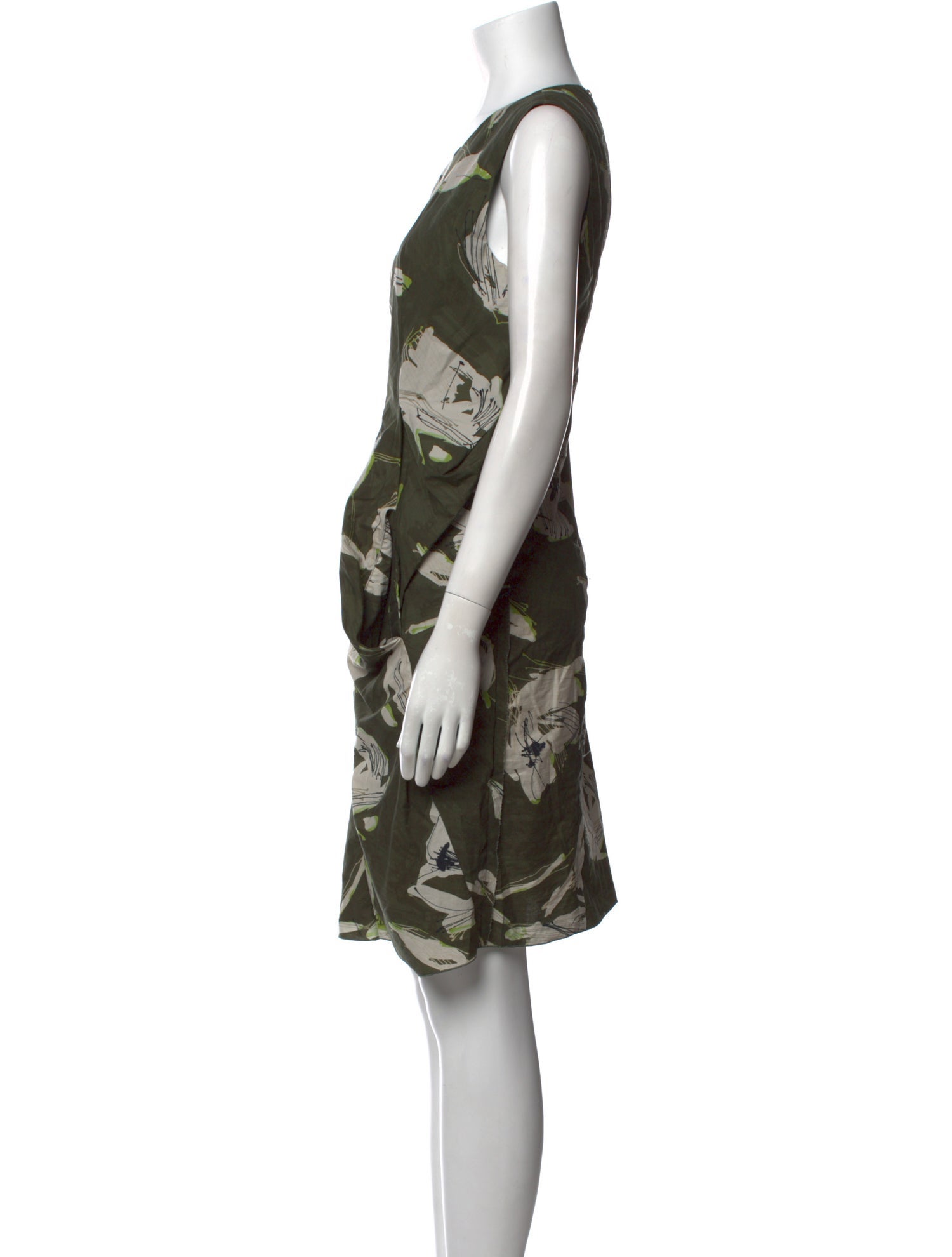 Marni Floral Print Knee-Length Dress