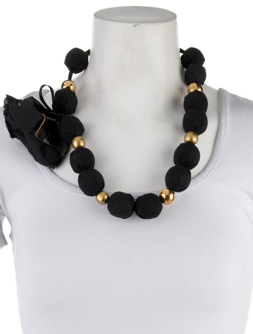 Marni Fabric,Resin & Ribbon Flower Collar Necklace
