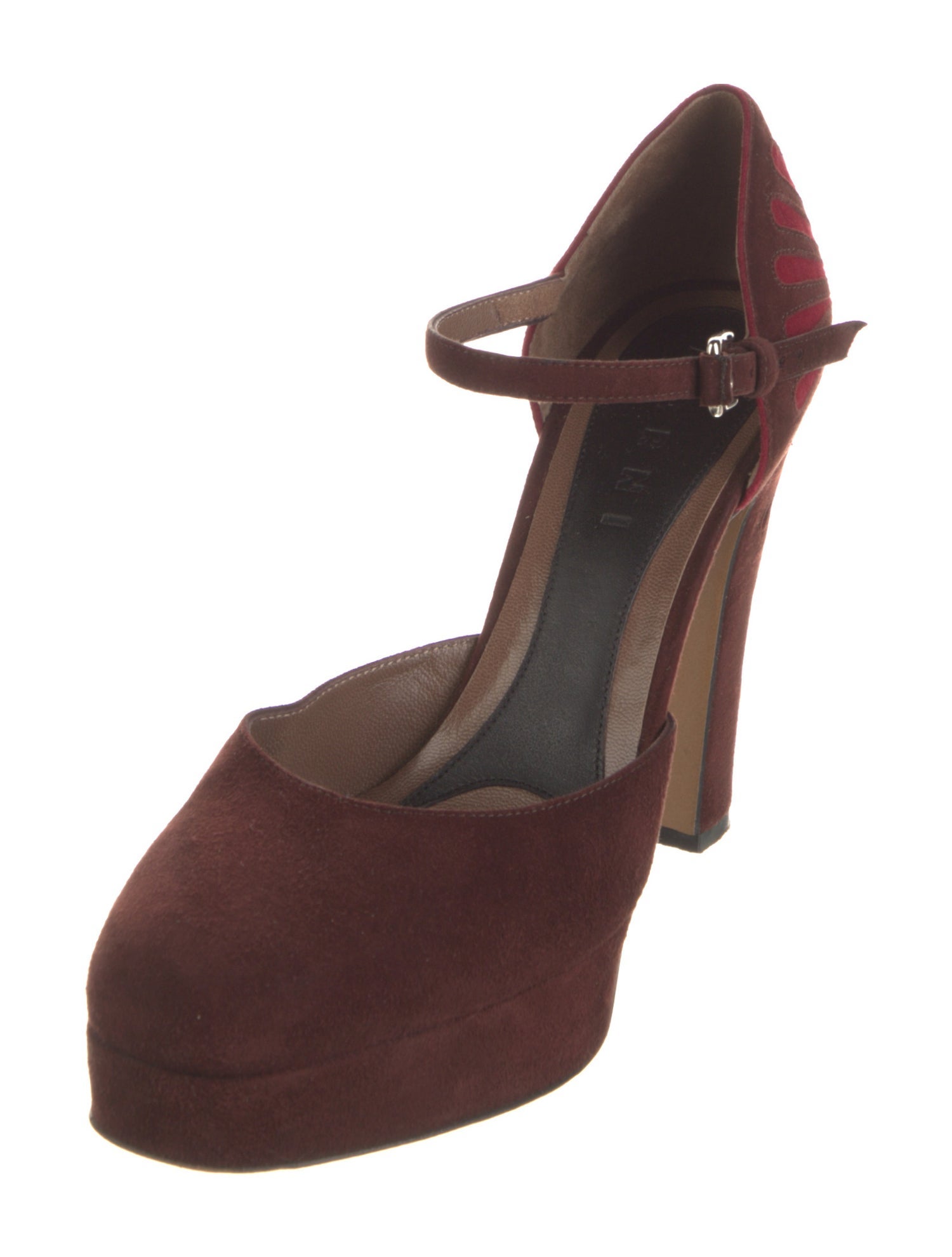 Marni Suede D'Orsay Pumps